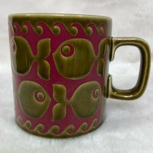 HORNSEA England Fish abstract art mug